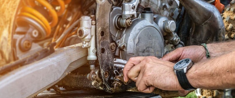 Working on KTM Dirt Bike Working on KTM Dirt Bike